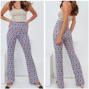 Zara Contrast Jacquard Knit Pants Blogger